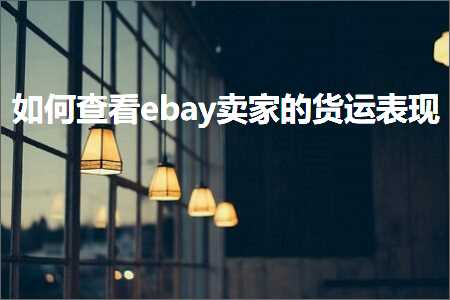 跨境电商知识:如何查看ebay卖家的货运表现